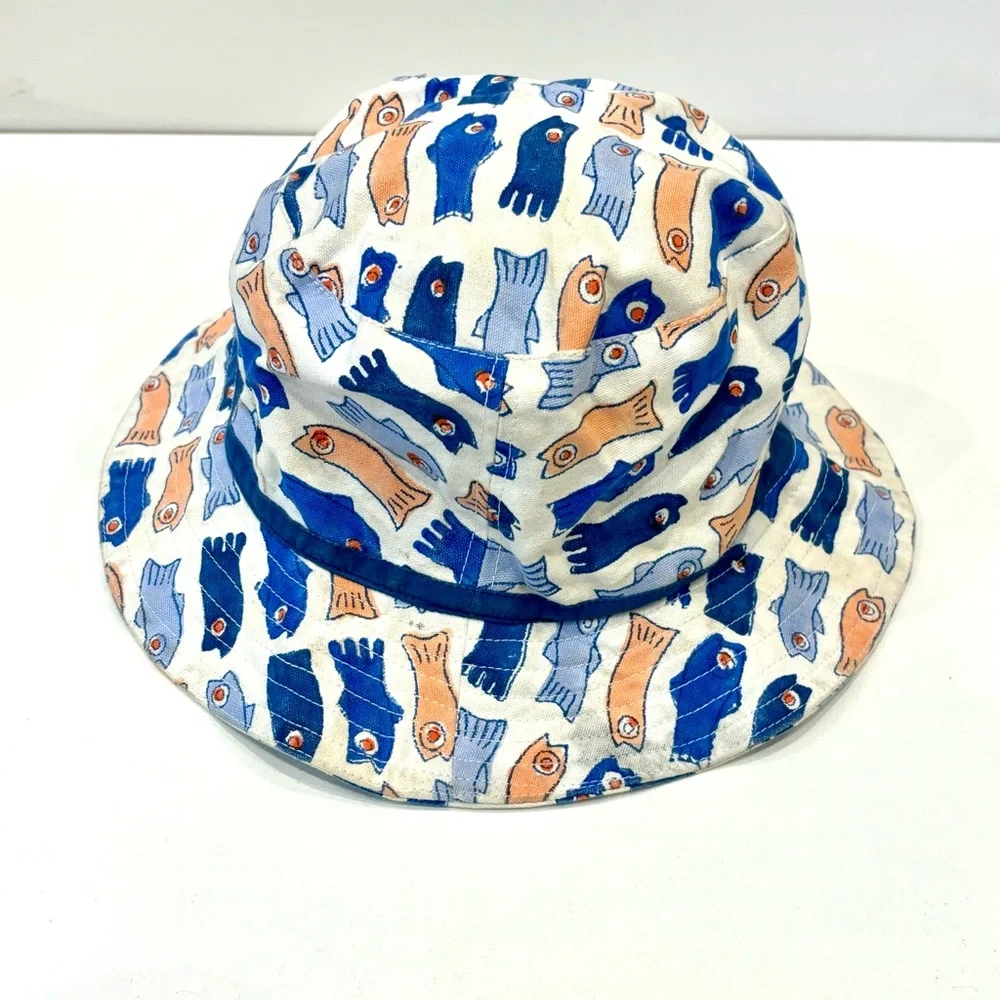 Roberta Roller Rabbit Blue and Orange Kids Hat size M
